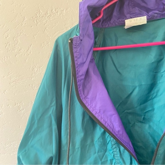 HELLY HANSEN VTG 90s Y2K Packable Nylon Full Zip Windbreaker Mens Small - Picture 2 of 9